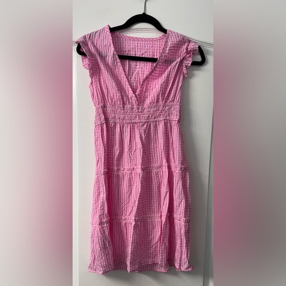 Pink Ruffled Mini Dress - Picture 5 of 9
